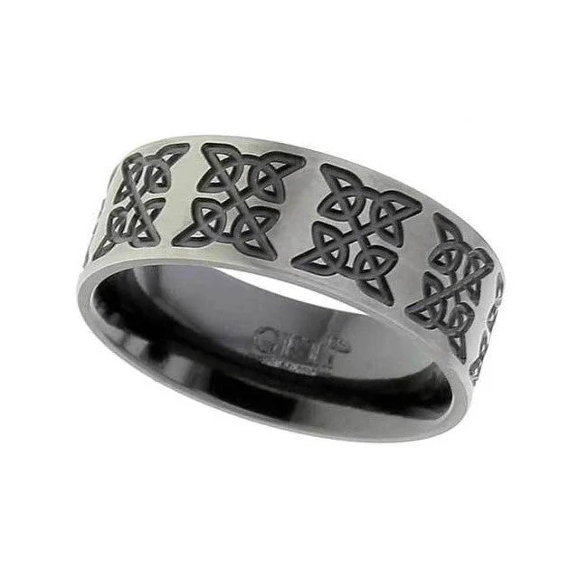 Matching Wedding Bands for a Coordinated LookZirconium Celtic Ring - Z154RB