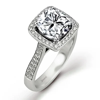 Solitaire Diamond Rings in Platinum SettingsColor Ring in 18k Gold with Diamonds