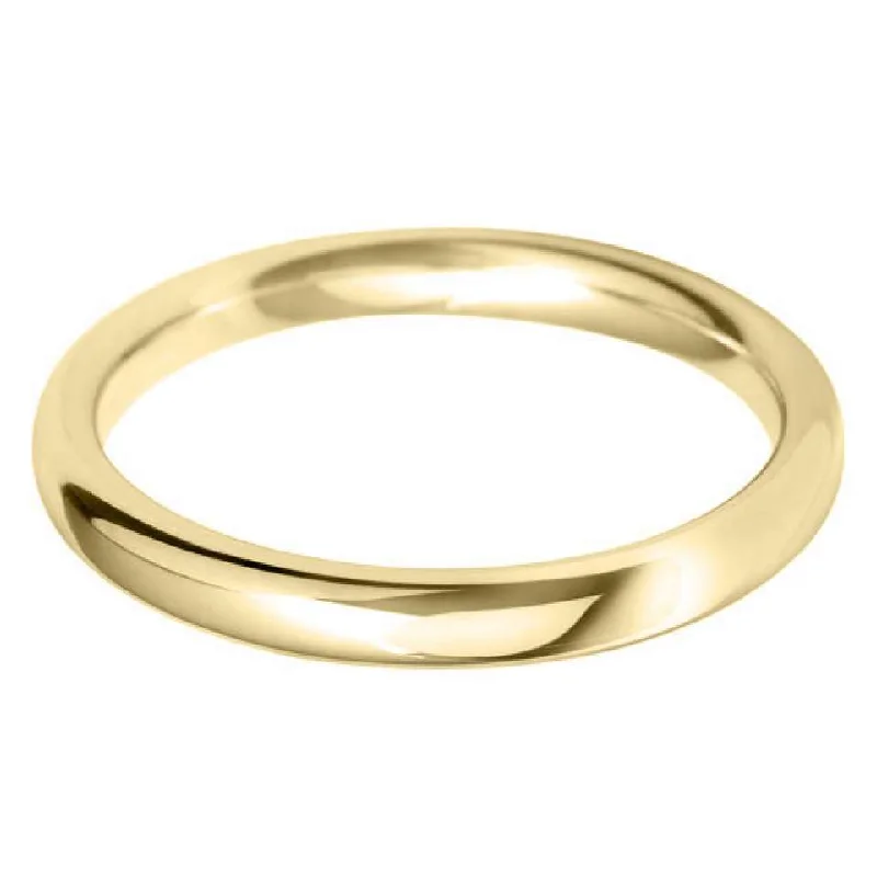 Custom - Engraved Wedding Bands with a Special Message18ct Yellow Gold 2.5mm Classic Court Ladies Wedding Ring