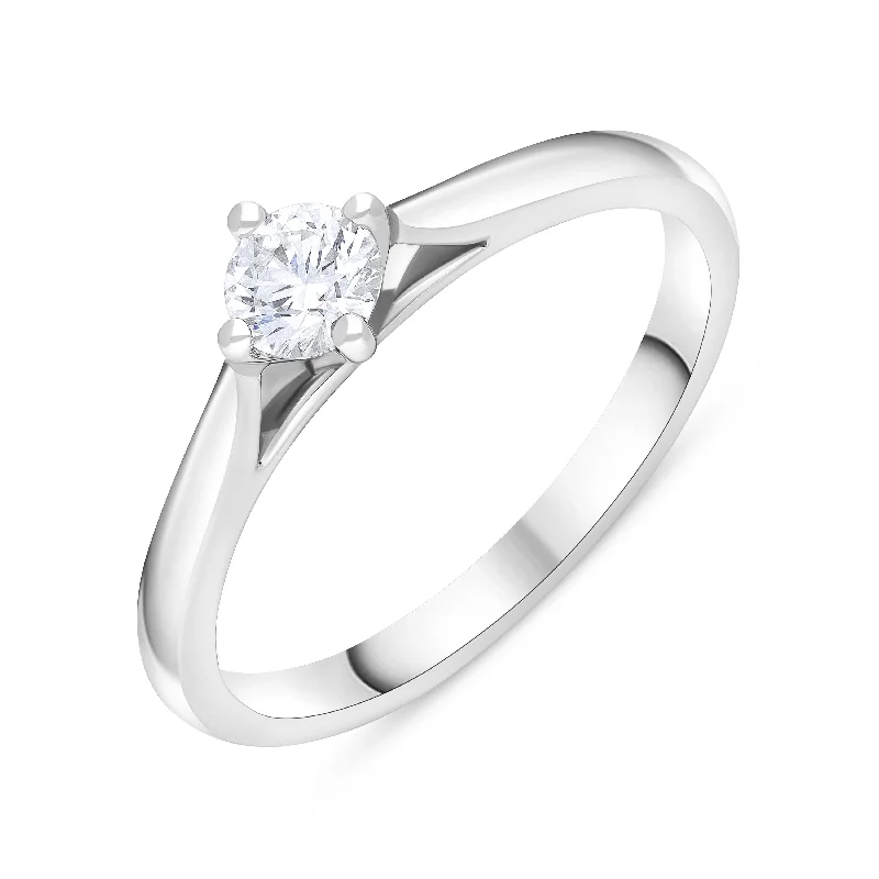 Custom - Engraved Wedding Bands with a Special MessagePlatinum GIA Certified GVS2 0.30ct Diamond Solitaire Ring