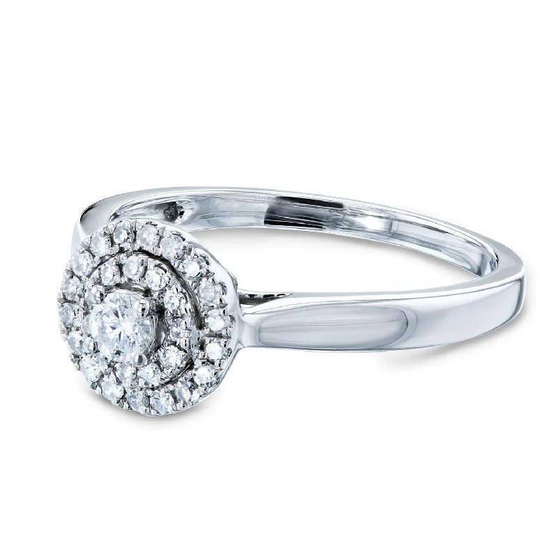 Diamond Round Cluster - 14k White