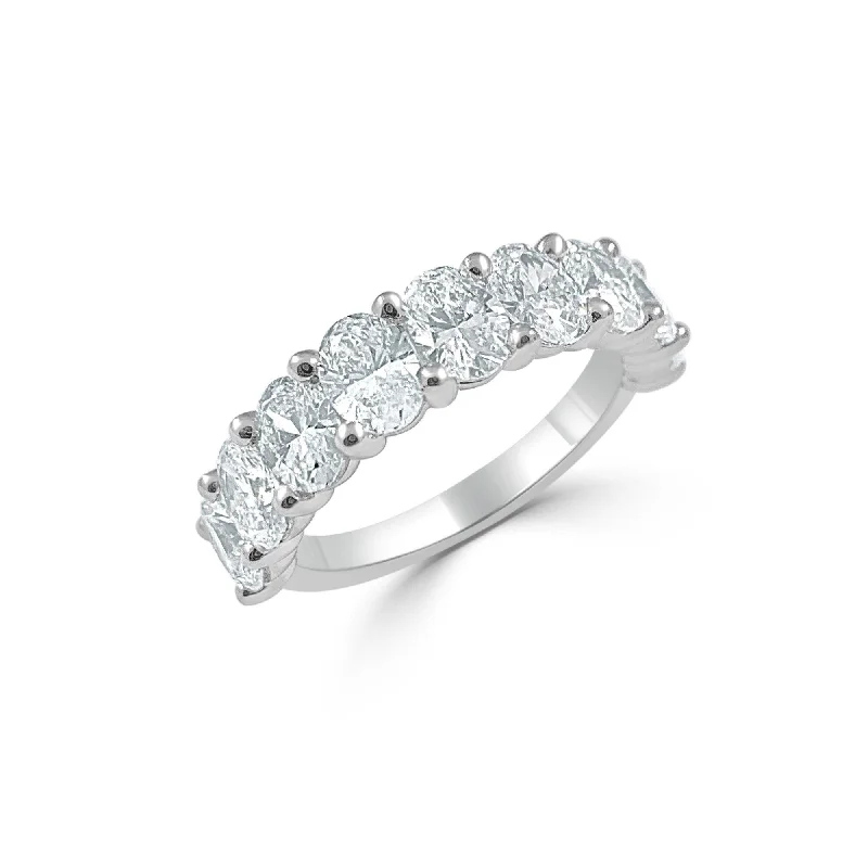 Solitaire Diamond Rings in Platinum SettingsJoelle Diamond Oval Cut 1/2 Way Around Band 2.70 CT TDW 14K White Gold