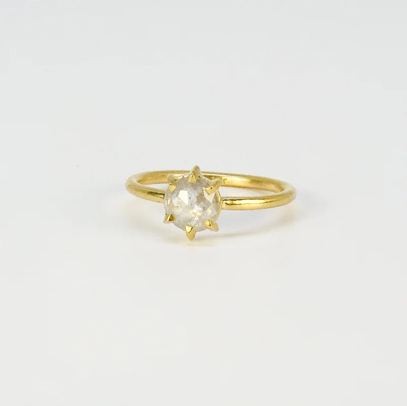 Comfort - Fit Wedding Bands for All - Day WearNEW! One of a Kind Hera Icy Grey Diamond Ring by Sarah Swell