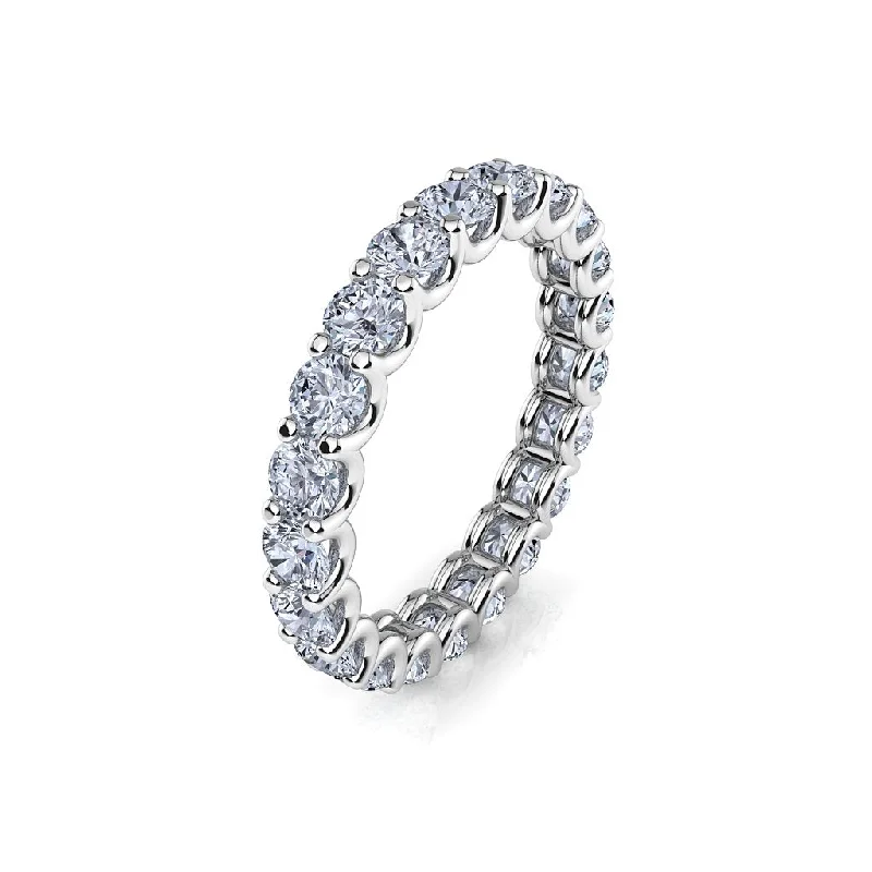 Wedding Bands with Micro - Pave Diamond AccentsLadies Eternity Ring with 4.00ct of Share Claw Set Diamonds