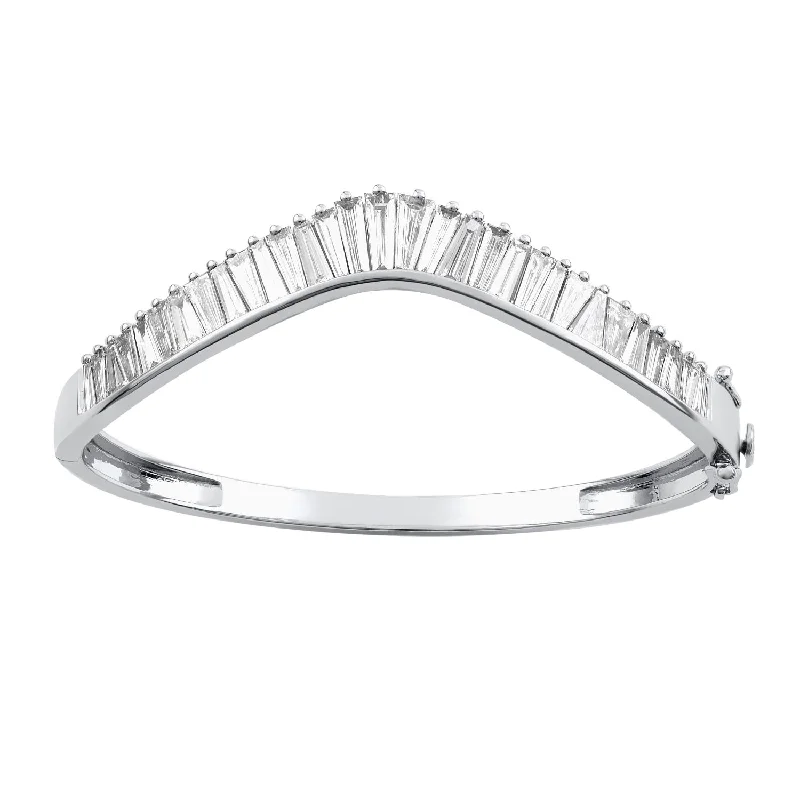 Bangle Bracelets with Birthstone AccentsSignature EcoLove 4-1/5 CTW Diamond Bangle Bracelet in 14KT White Gold