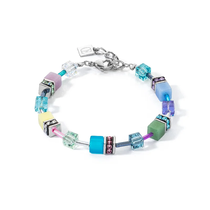 Stackable Bangle Sets for a Trendy LookCoeur De Lion GeoCUBE® Iconic Silver Pastels Bracelet