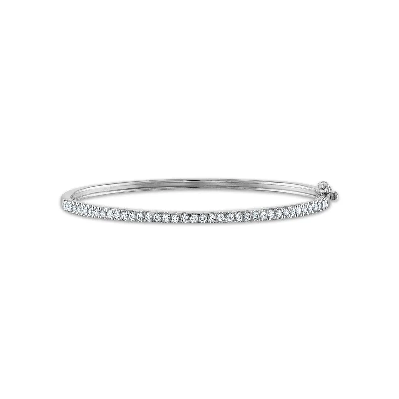 Adjustable Leather Bangles for a Bohemian StyleSignature EcoLove 1 CTW Lab Grown Diamond 7.25-inch Bangle Bracelet in 14KT White Gold