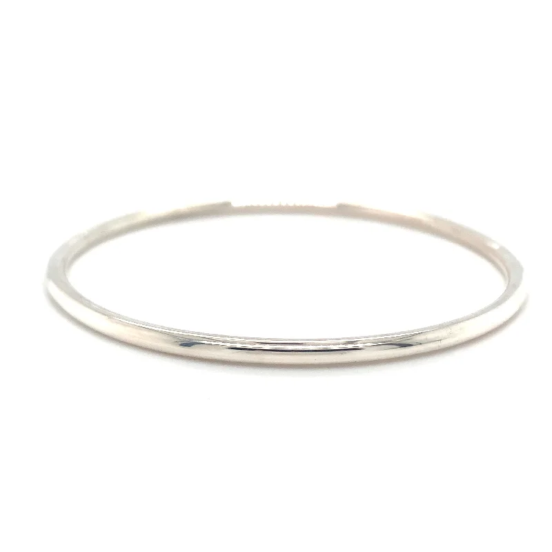 Bangle Bracelets with Birthstone AccentsTadgh Óg Sterling Silver Round Wire Bangle