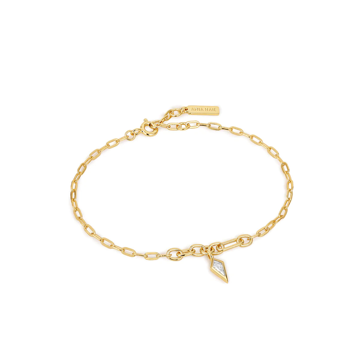 Enamel - Coated Bangles in Vibrant ColorsAnia Haie Gold Sparkle Drop Pendant Chunky Chain Bracelet