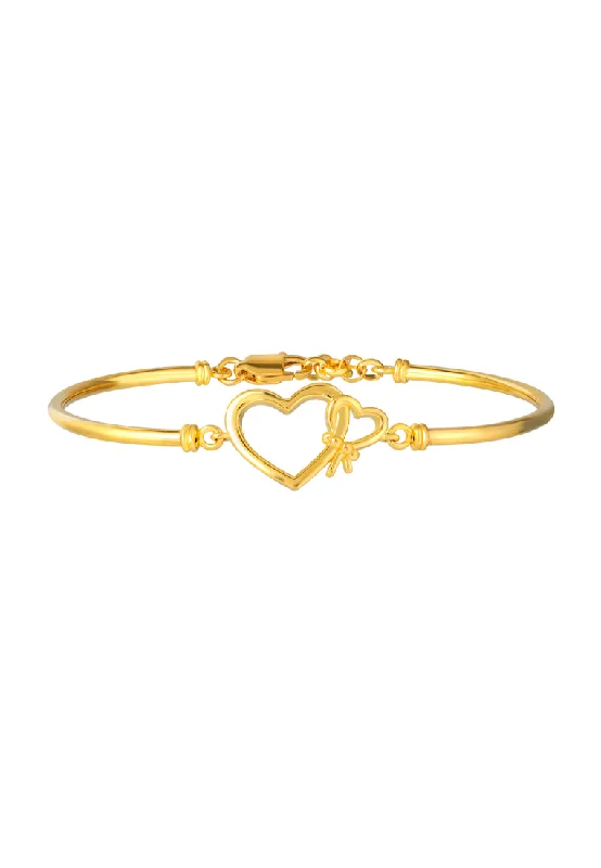 Enamel - Coated Bangles in Vibrant ColorsTOMEI Duo Heart Bangle, Yellow Gold 916