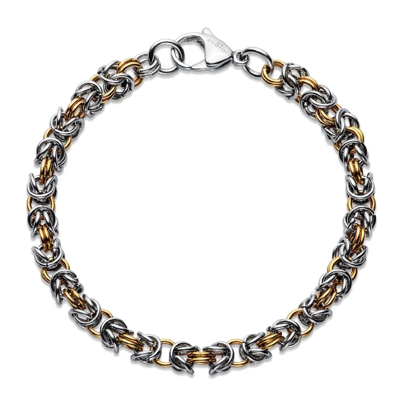 Stackable Bangle Sets for a Trendy LookUnique & Co Gold Steel Round Byzantine Chain Bracelet