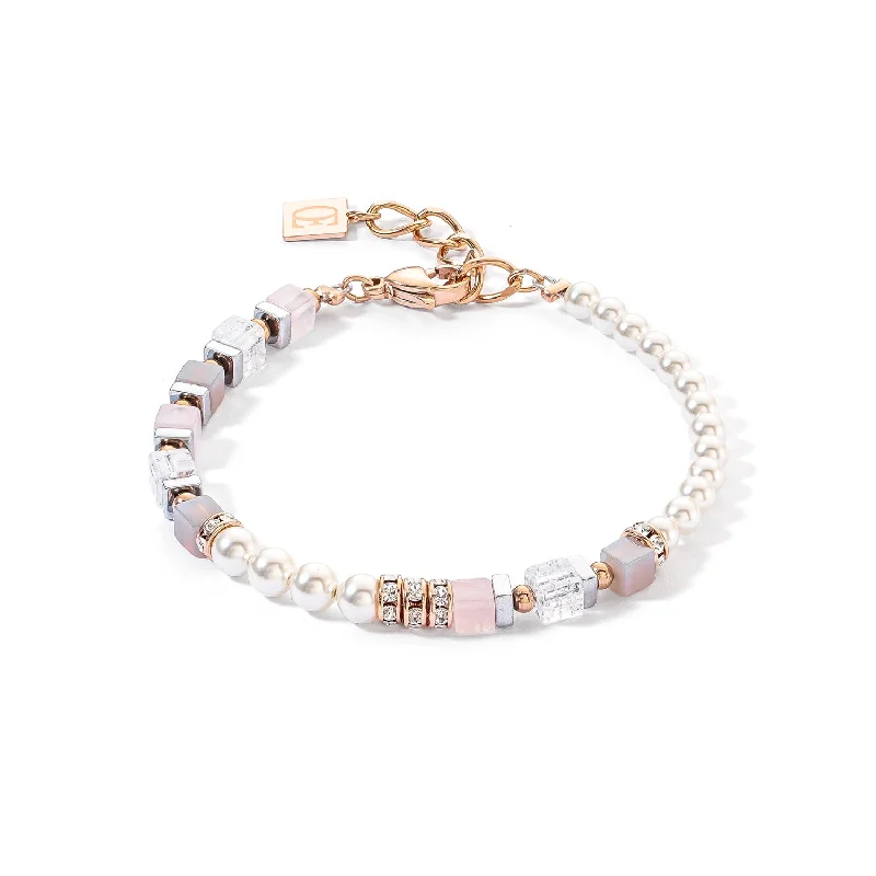 Bangle Bracelets with Birthstone AccentsCoeur De Lion Precious Fusion Rose Gold Ice Pink Bracelet