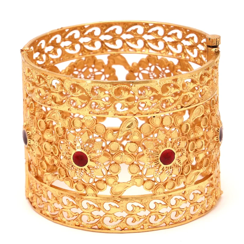 Stackable Bangle Sets for a Trendy LookPasha Motif Heavy Glass Chur