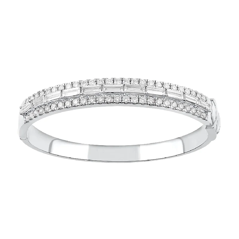 Adjustable Leather Bangles for a Bohemian StyleSignature EcoLove 4-1/2 CTW Diamond Bangle Bracelet in 14KT White Gold