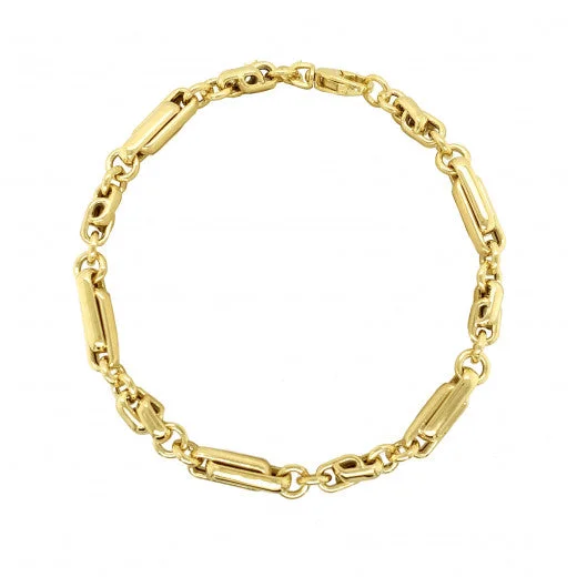 Solid Gold Bangles with Intricate Engravings9ct Yellow Gold Long & Short Knot Bracelet