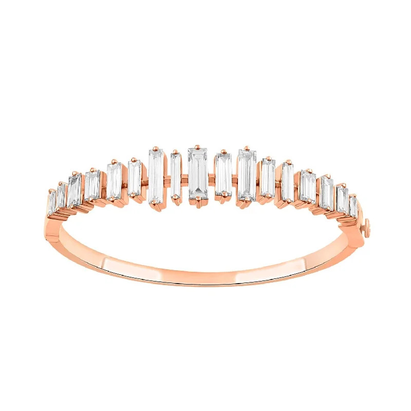 Adjustable Leather Bangles for a Bohemian StyleSignature EcoLove 5-3/4 CTW Diamond Tennis Bangle Bracelet in 14KT Rose Gold