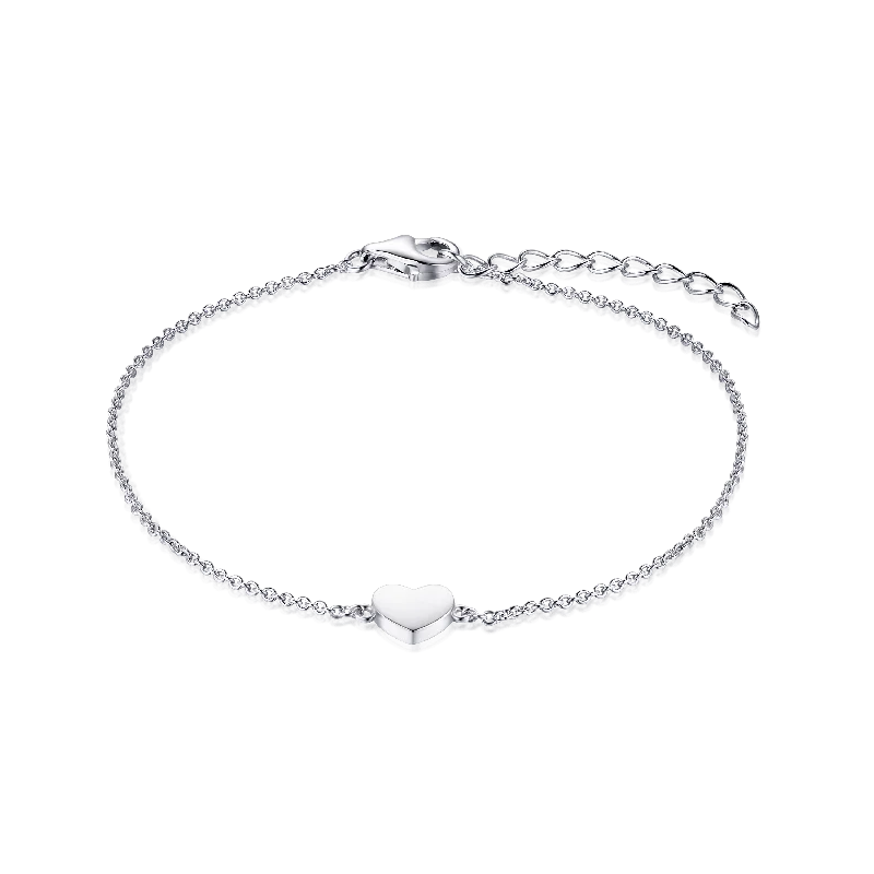 Stackable Bangle Sets for a Trendy LookSterling Silver Heart Bracelet