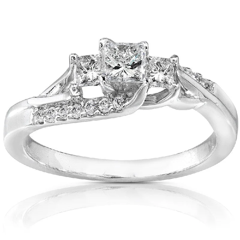 Minimalist Engagement Rings for a Simple and Elegant LookAnnello 14k White Gold 1/2ct TDW Diamond Engagement Ring