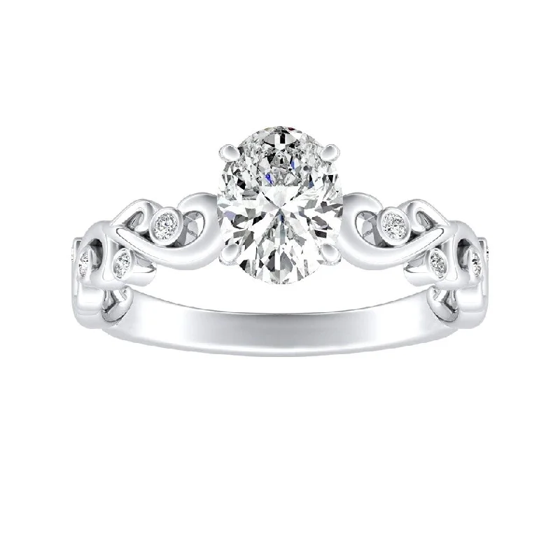 Affordable Engagement Rings with High - Quality Simulated DiamondsAuriya 14k Gold 1/3ctw Vintage Oval-cut Solitaire Diamond Engagement Ring