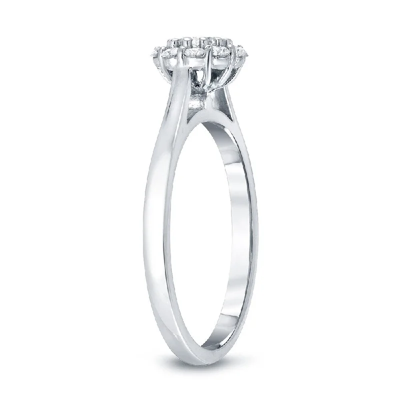 Affordable Engagement Rings with High - Quality Simulated DiamondsAuriya 14k Gold 1/4cttw Halo Diamond Engagement Ring