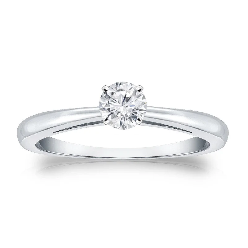 Minimalist Engagement Rings for a Simple and Elegant LookAuriya 14k Gold 1/4ctw Round Solitaire Diamond Engagement Ring