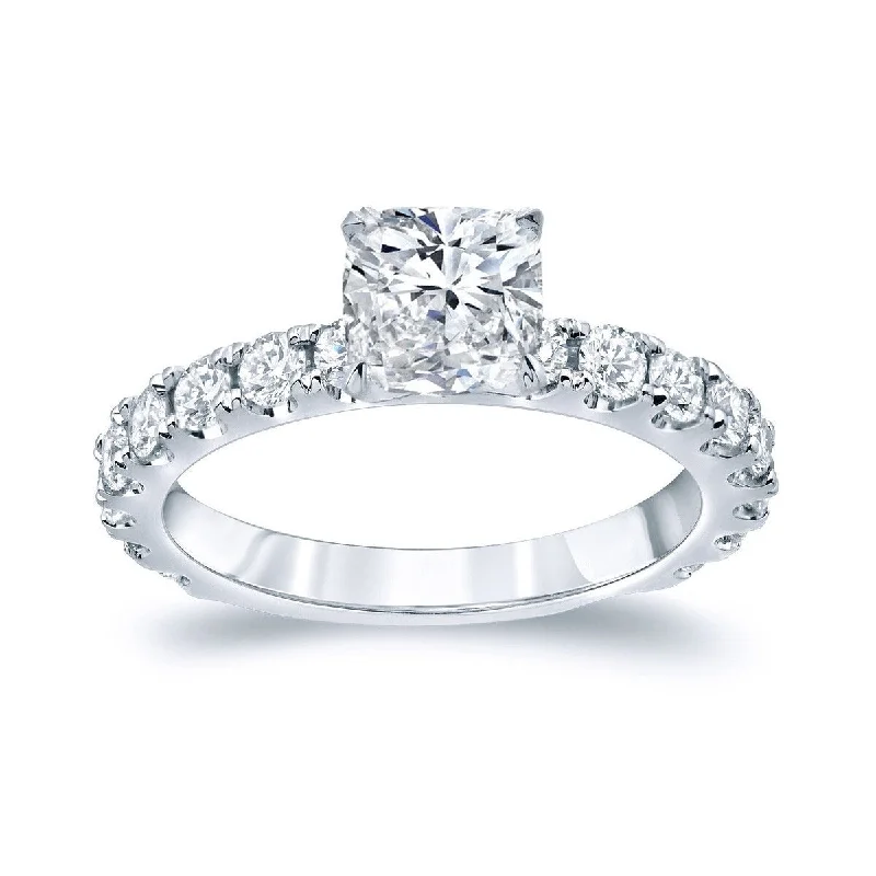 Affordable Engagement Rings with High - Quality Simulated DiamondsAuriya 14k Gold 2ctw Classic Cushion-cut Diamond Engagement Ring