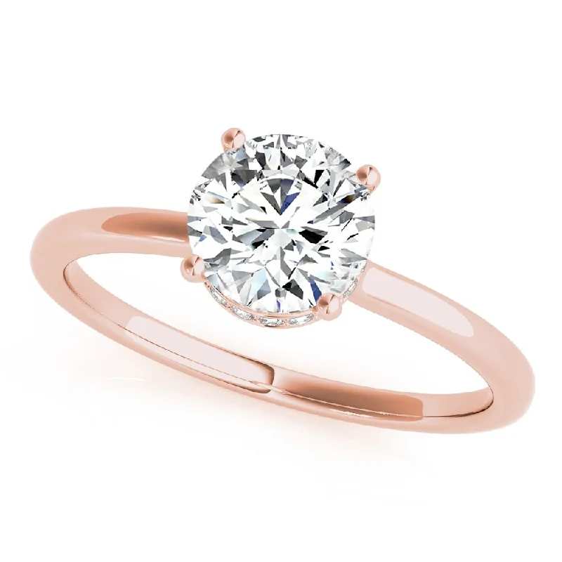 Minimalist Engagement Rings for a Simple and Elegant LookAuriya 14k Rose Gold Lab Grown Round Diamond Halo Engagement Ring 0.50 to 5.00 ct. tw. (F-G VS)