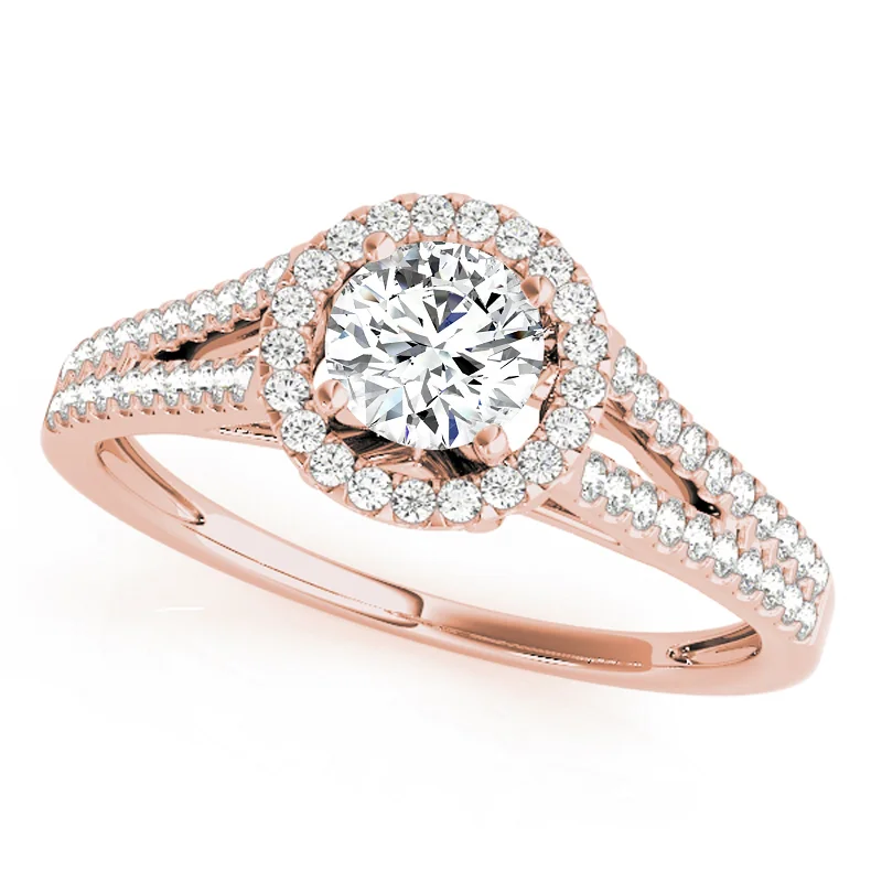 Art Deco Engagement Rings with Geometric PatternsRose Gold Engagement Rings for a Romantic TouchAuriya 14k Rose Gold Lab Grown Round Diamond Halo Engagement Ring 0.50 to 5.00 ct. tw. (F-G VS)