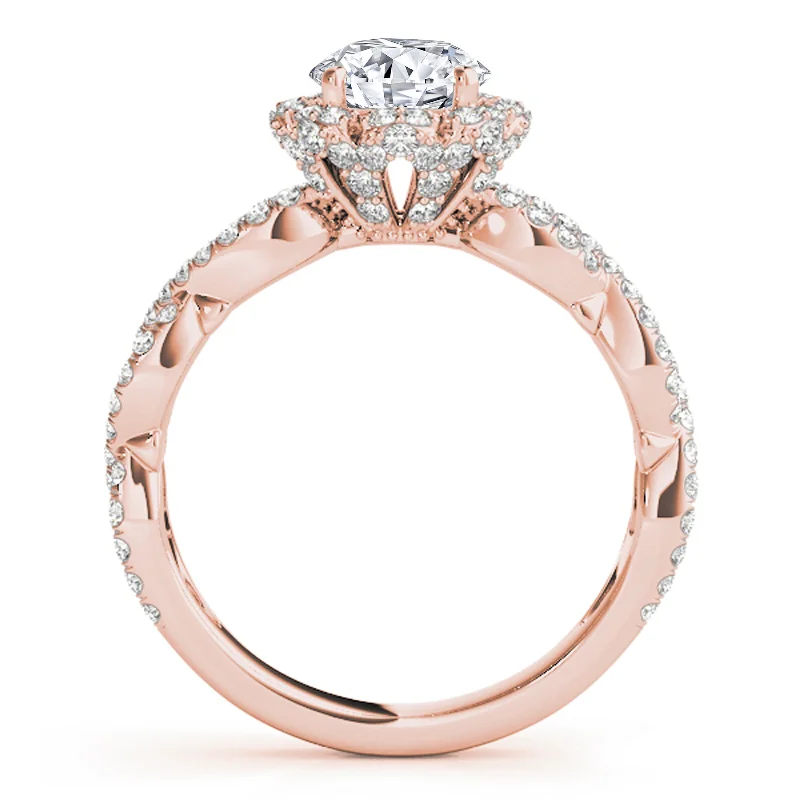 Minimalist Engagement Rings for a Simple and Elegant LookAuriya 14k Rose Gold Lab Grown Round Diamond Halo Engagement Ring 0.50 to 5.00 ct. tw. (F-G VS)