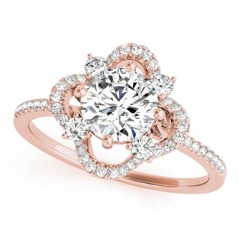 Art Deco Engagement Rings with Geometric PatternsRose Gold Engagement Rings for a Romantic TouchAuriya 14k Rose Gold Lab Grown Round Diamond Halo Engagement Ring 0.50 to 5.00 ct. tw. (F-G VS)