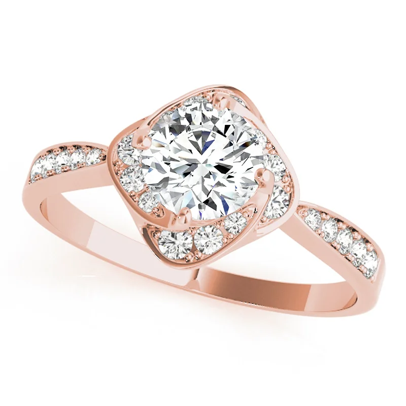 Minimalist Engagement Rings for a Simple and Elegant LookAuriya 14k Rose Gold Lab Grown Round Diamond Halo Engagement Ring 0.50 to 5.00 ct. tw. (F-G VS)