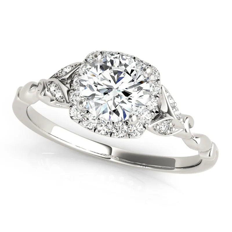 Minimalist Engagement Rings for a Simple and Elegant LookAuriya 14k White Gold Lab Grown Round Diamond Halo Engagement Ring 0.50 to 5.00 ct. tw. (F-G VS)