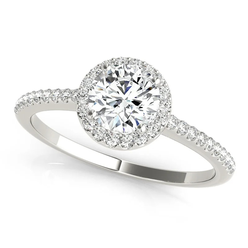 Minimalist Engagement Rings for a Simple and Elegant LookAuriya 14k White Gold Lab Grown Round Diamond Halo Engagement Ring 0.50 to 5.00 ct. tw. (F-G VS)