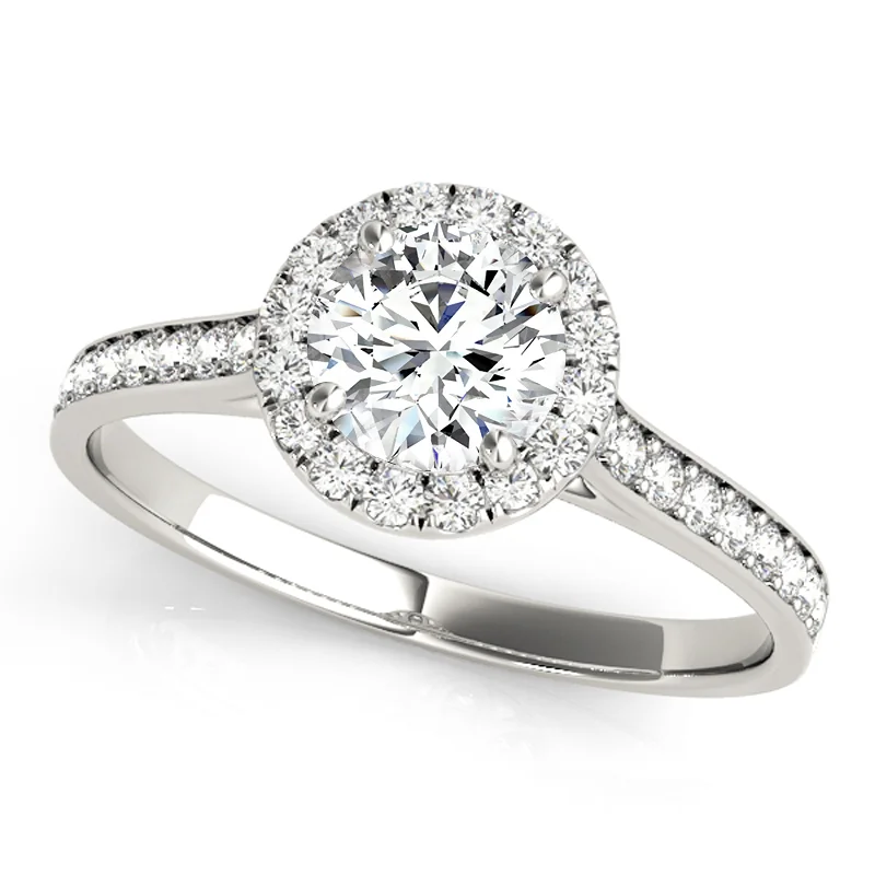 Minimalist Engagement Rings for a Simple and Elegant LookAuriya 14k White Gold Lab Grown Round Diamond Halo Engagement Ring 0.50 to 5.00 ct. tw. (F-G VS)