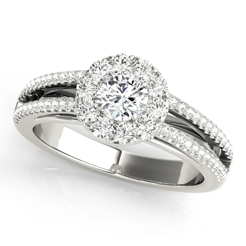 Affordable Engagement Rings with High - Quality Simulated DiamondsAuriya 14k White Gold Lab Grown Round Diamond Halo Engagement Ring 0.50 to 5.00 ct. tw. (F-G VS)