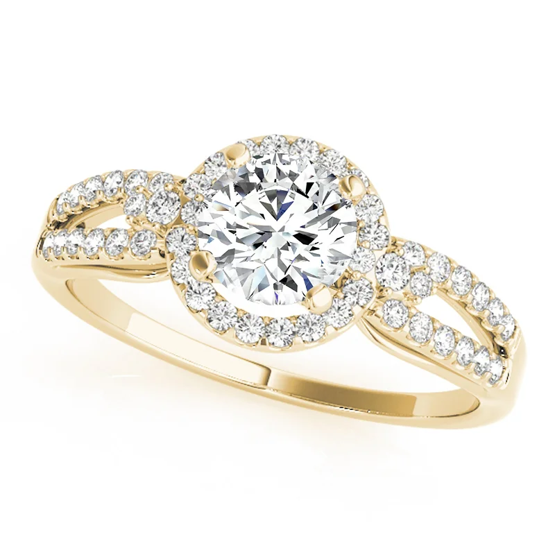 Minimalist Engagement Rings for a Simple and Elegant LookAuriya 14k Yellow Gold Lab Grown Round Diamond Halo Engagement Ring 0.50 to 5.00 ct. tw. (F-G VS)