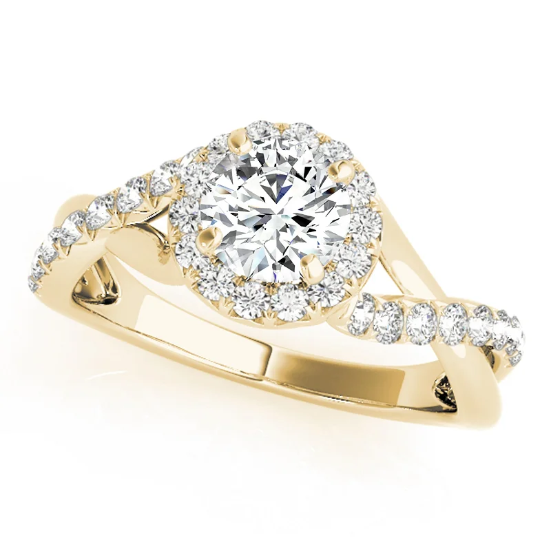 Affordable Engagement Rings with High - Quality Simulated DiamondsAuriya 14k Yellow Gold Lab Grown Round Diamond Halo Engagement Ring 0.50 to 5.00 ct. tw. (F-G VS)