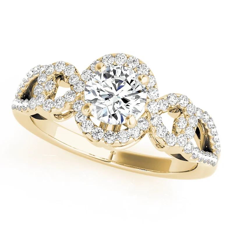 Minimalist Engagement Rings for a Simple and Elegant LookAuriya 14k Yellow Gold Lab Grown Round Diamond Halo Engagement Ring 0.50 to 5.00 ct. tw. (F-G VS)