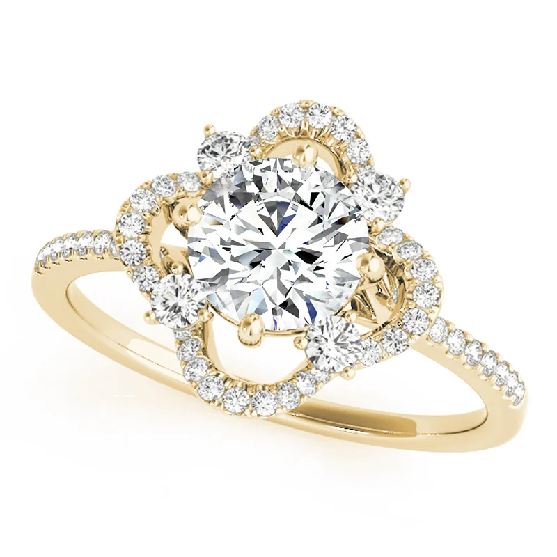 Art Deco Engagement Rings with Geometric PatternsRose Gold Engagement Rings for a Romantic TouchAuriya 14k Yellow Gold Lab Grown Round Diamond Halo Engagement Ring 0.50 to 5.00 ct. tw. (F-G VS)