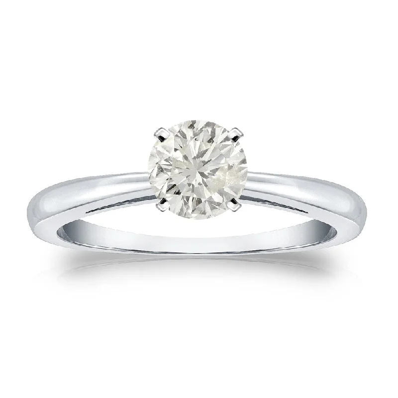 Minimalist Engagement Rings for a Simple and Elegant LookAuriya 18k Gold 1/2ctw Round Solitaire Diamond Engagement Ring