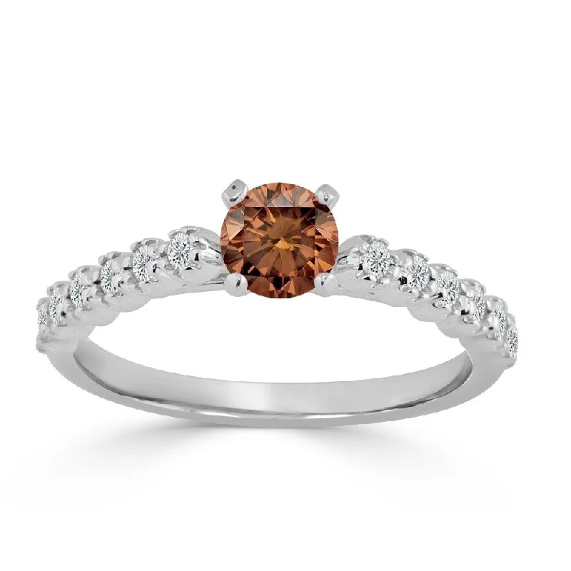 Minimalist Engagement Rings for a Simple and Elegant LookAuriya 3/5ctw Brown Diamond Engagement Ring 14K Gold