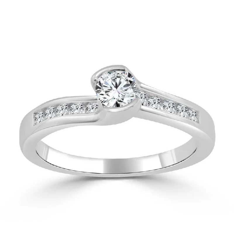 Minimalist Engagement Rings for a Simple and Elegant LookAuriya Contemporary 1/2ct TDW Diamond Engagement Ring 14k Gold (H-I, I1-I2)