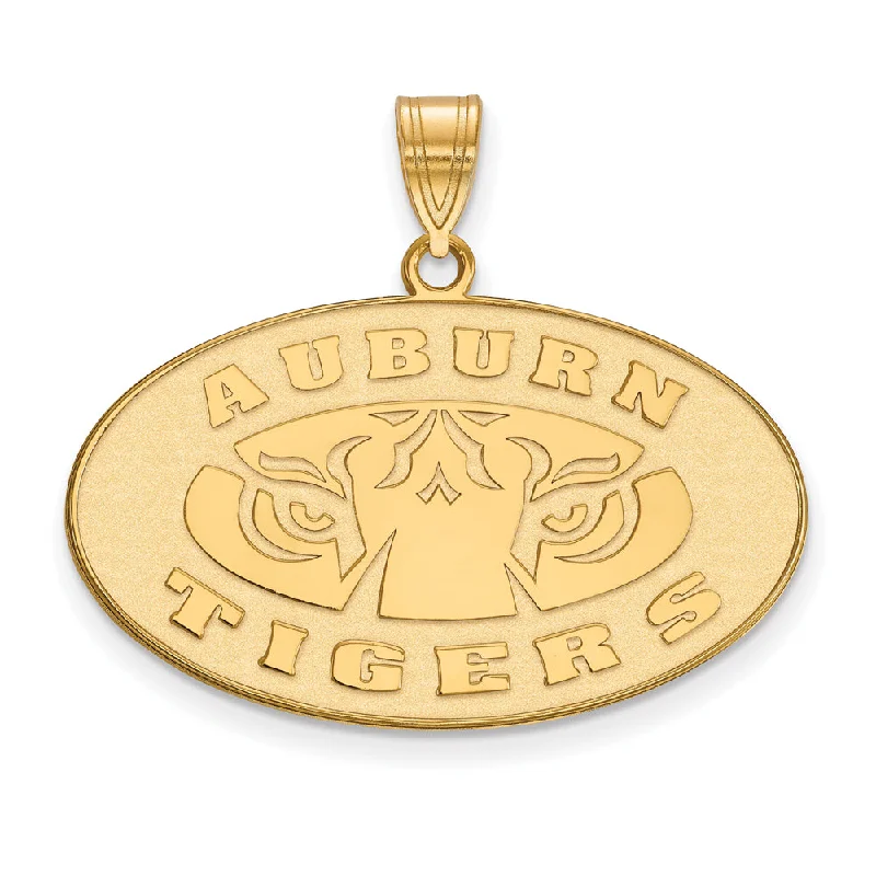 Animal - Shaped Pendants in Sterling Silver14k Gold Plated Silver Auburn U Large Logo Pendant