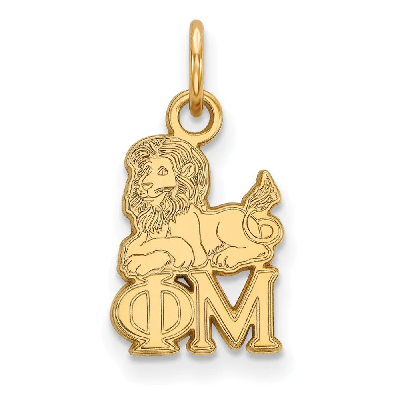 Initial Letter Pendants for a Personalized Touch14K Gold Plated Silver Phi Mu XS (Tiny) Charm or Pendant