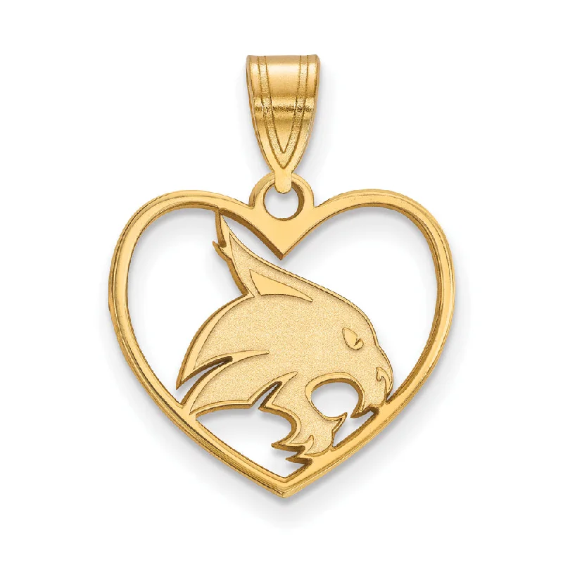 Animal - Shaped Pendants in Sterling Silver14k Gold Plated Silver Texas State Heart Pendant