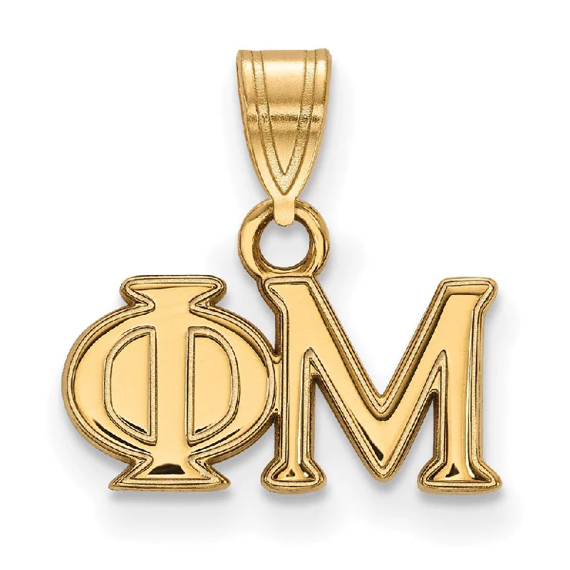 Animal - Shaped Pendants in Sterling Silver14K Plated Silver Phi Mu Small Greek Letters Pendant