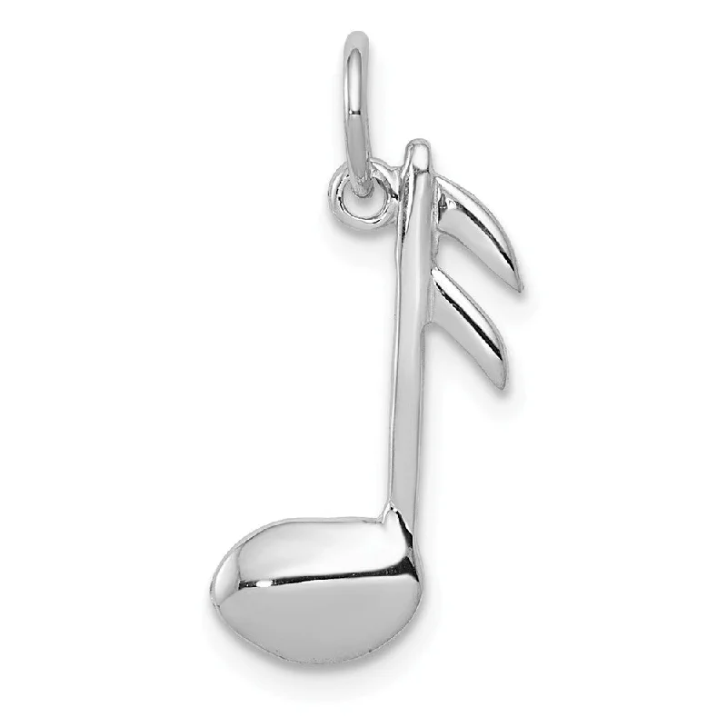 Initial Letter Pendants for a Personalized Touch14k White Gold 2D Polished Musical Note Pendant