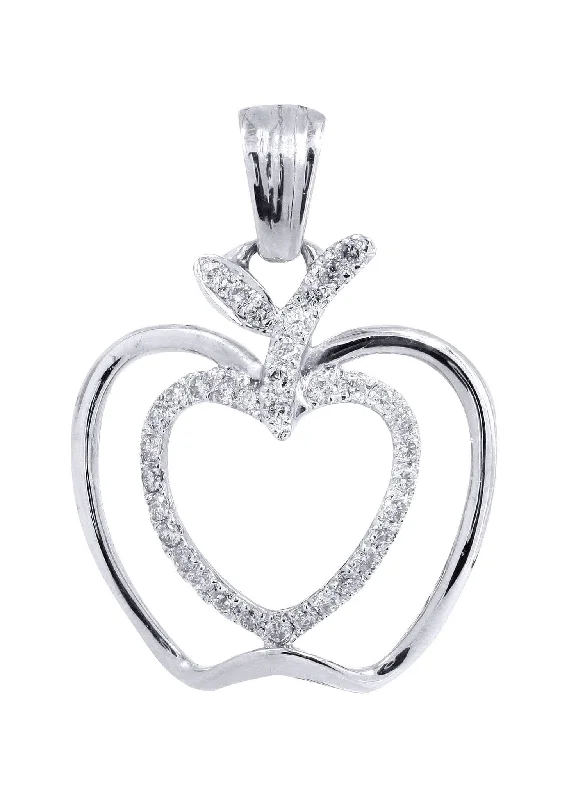 Nature - Inspired Pendant Necklaces with Leaf or Flower DesignsDiamond Apple Pendant | 0.38 Carats | 2.07 Grams