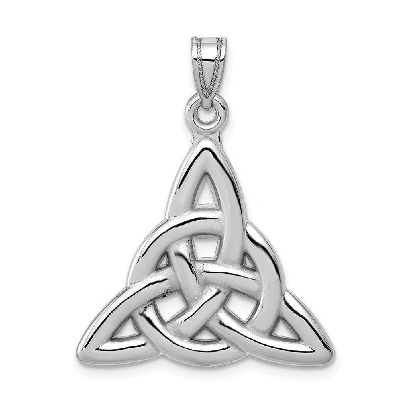 Initial Letter Pendants for a Personalized Touch14k White Gold Polished 2D Trinity Pendant, 22mm (7/8 inch)