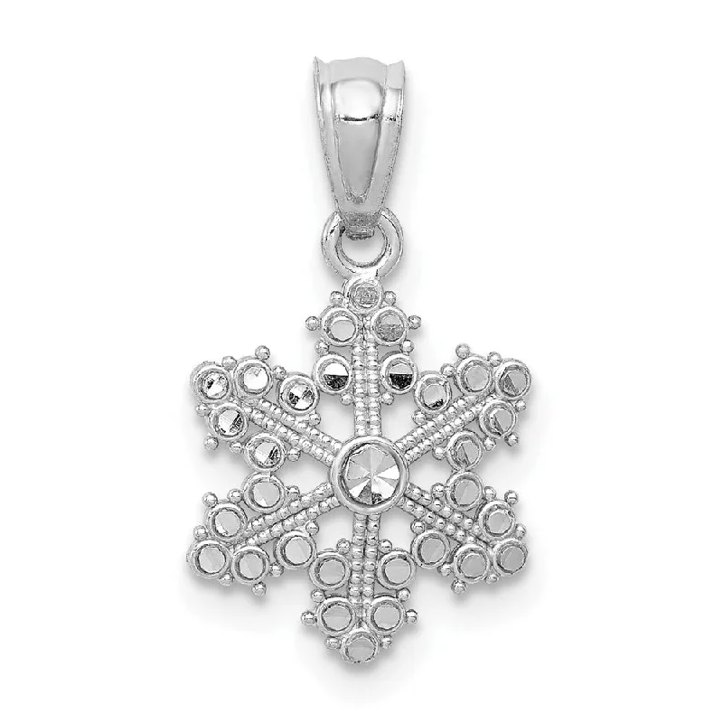 Initial Letter Pendants for a Personalized Touch14k White Gold, Snowflake Pendant